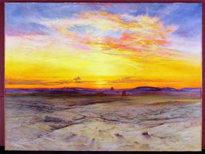 The Tombs of the Sultans near Cairo, at Sunset, 1865 by Elijah Walton